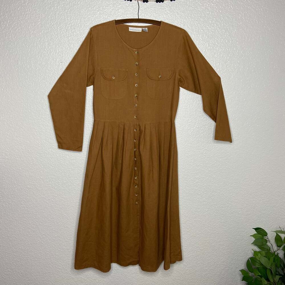 David Benjamin Long Sleeve Maxi Utility Dress - Picture 2 of 9